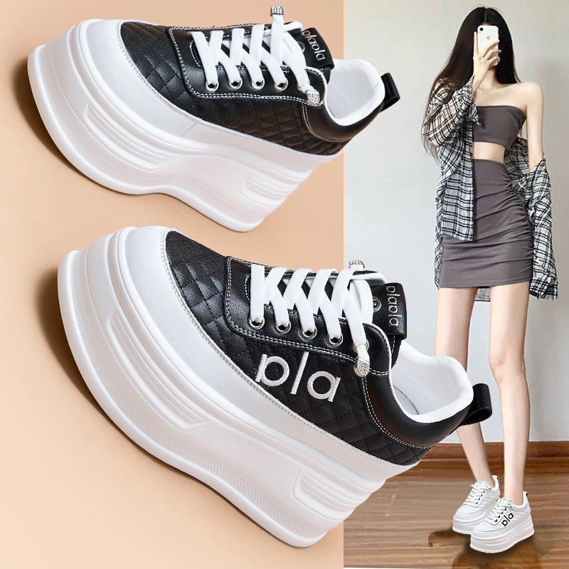 Women's Spring Thick Bottom White Comfortable Sports Women's Shoes