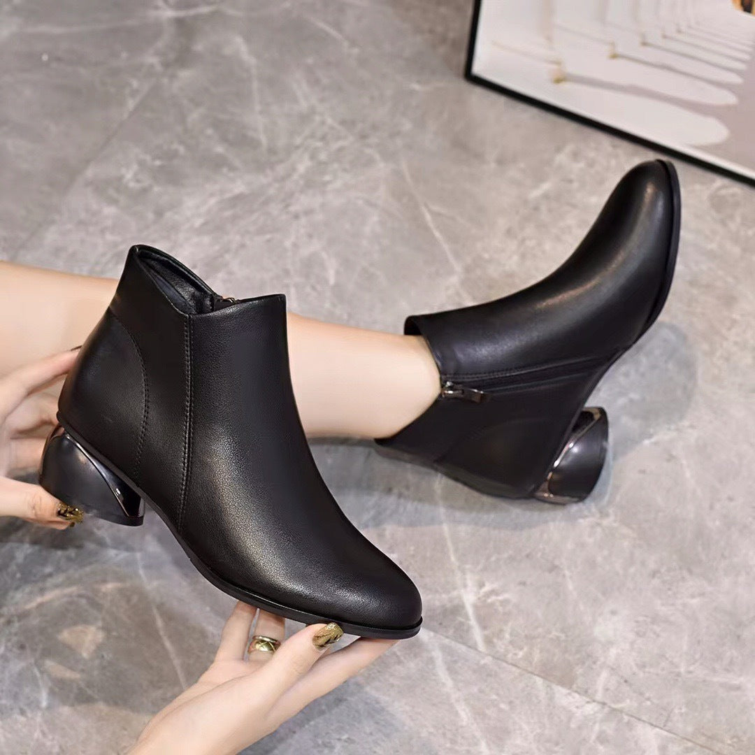 Women's Short Flat Soft Round Toe Mother Single Men's Shoes