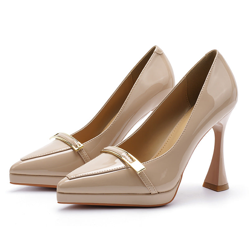 Women's High Autumn Waterproof Platform Not Tired Heels