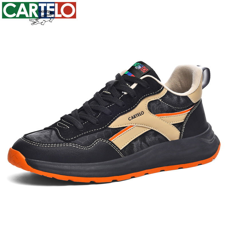 Men's Crocodile Fashionable Soft Bottom Retro Running Men's Sports Shoes