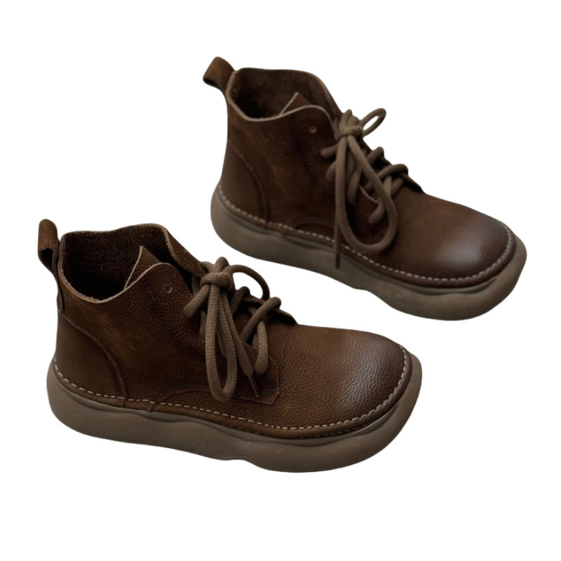 Women's Short Handmade Cotton Linen Style Wide Boots