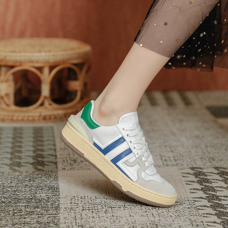 Women's German Training White Platform Sports Breathable Casual Shoes