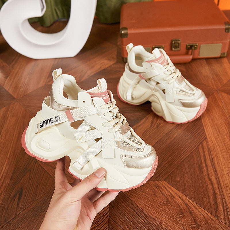 Women's Height Increasing Insole Dad Summer Hollow Hole Women's Shoes