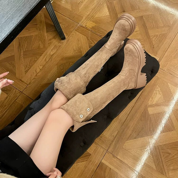Women's Bottom Two-way Wear Over Knee Winter Thick Boots