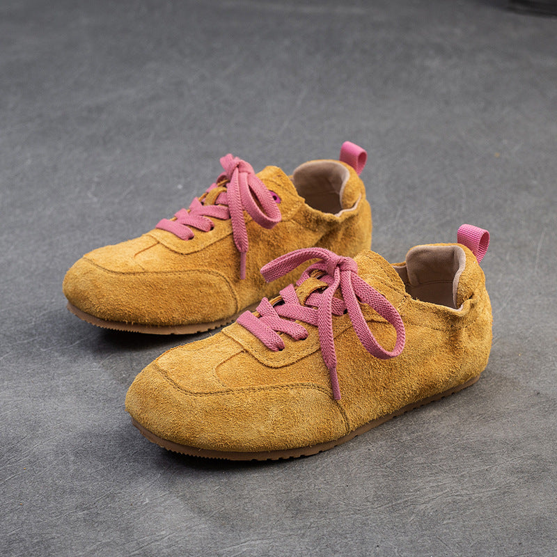 Women's Candy Color Comfortable Fried Street German Training Pumps First Layer Women's Casual Shoes