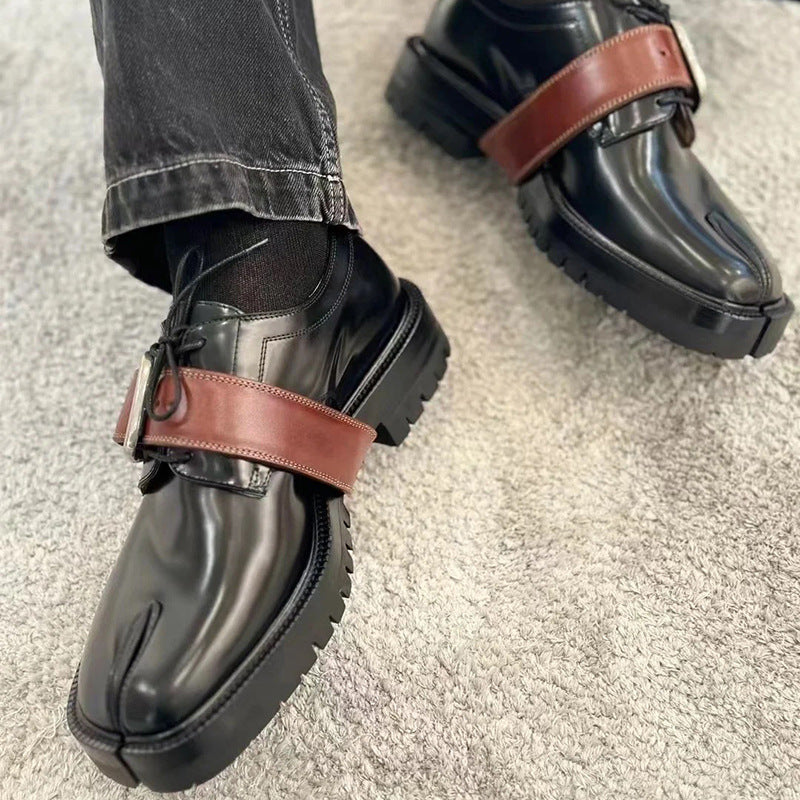 Women's Niche British Style Contrast Color Platform Height Women's Casual Shoes