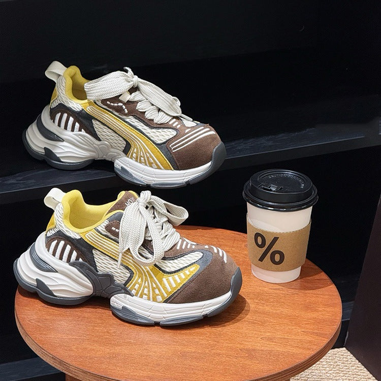 Women's Thick Bottom Heightened Daddy Korean Niche Design Women's Sports Shoes