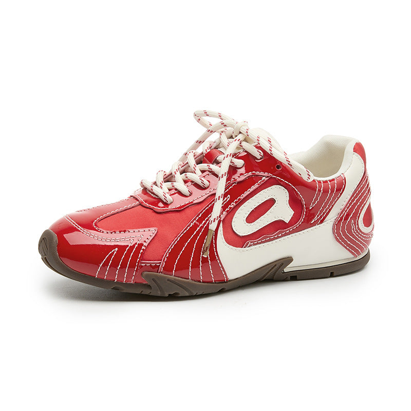 Women's Elevator German Training Breathable Preppy Style Retro Racing Sports Casual Shoes