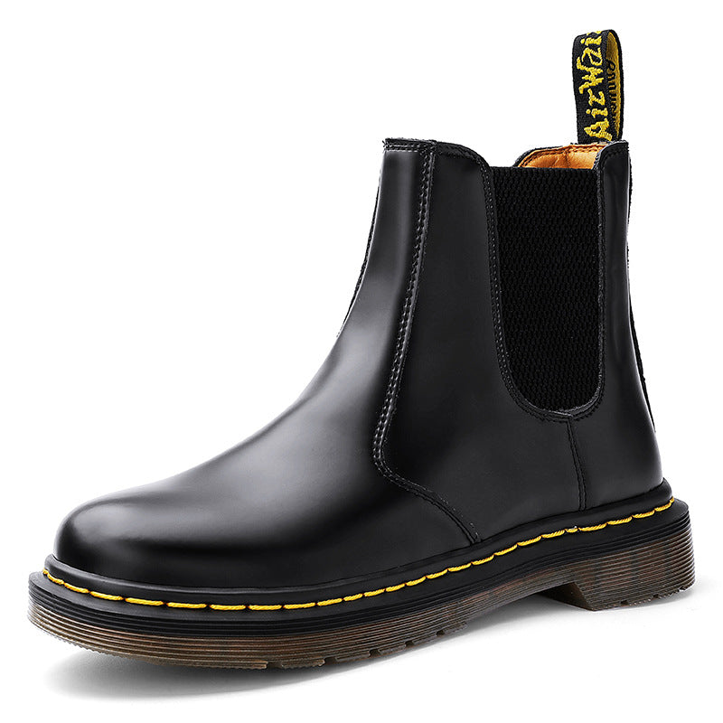Chelsea Cowhide Couple Short British Genuine Motorcycle Boots