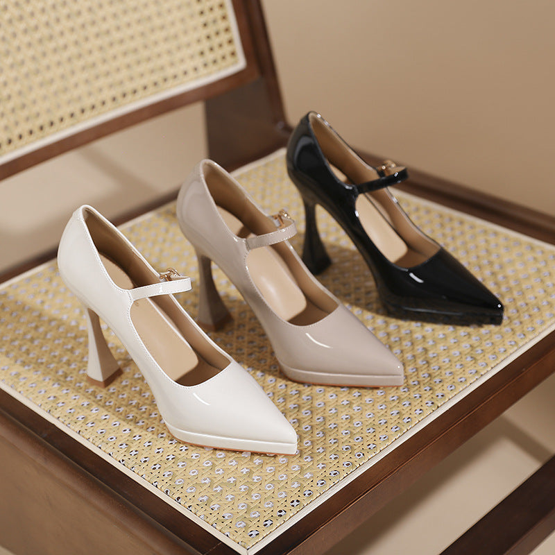 Women's Stiletto Waterproof Platform Pumps Not Tired Feet High Solid Women's Fashion Shoes