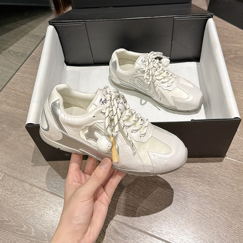 Women's Elevator German Training Breathable Preppy Style Retro Racing Sports Casual Shoes
