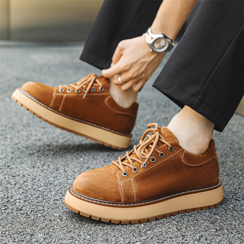 Men's Fashion Suede Retro Platform Joker Men's Martin Boots