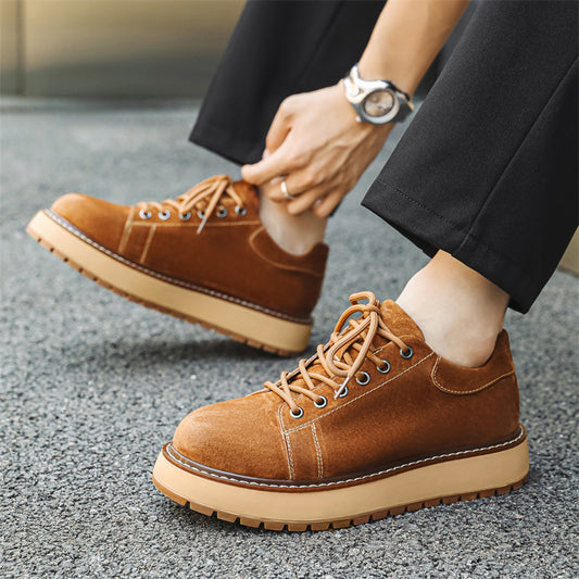 Men's Fashion Suede Retro Platform Joker Men's Martin Boots