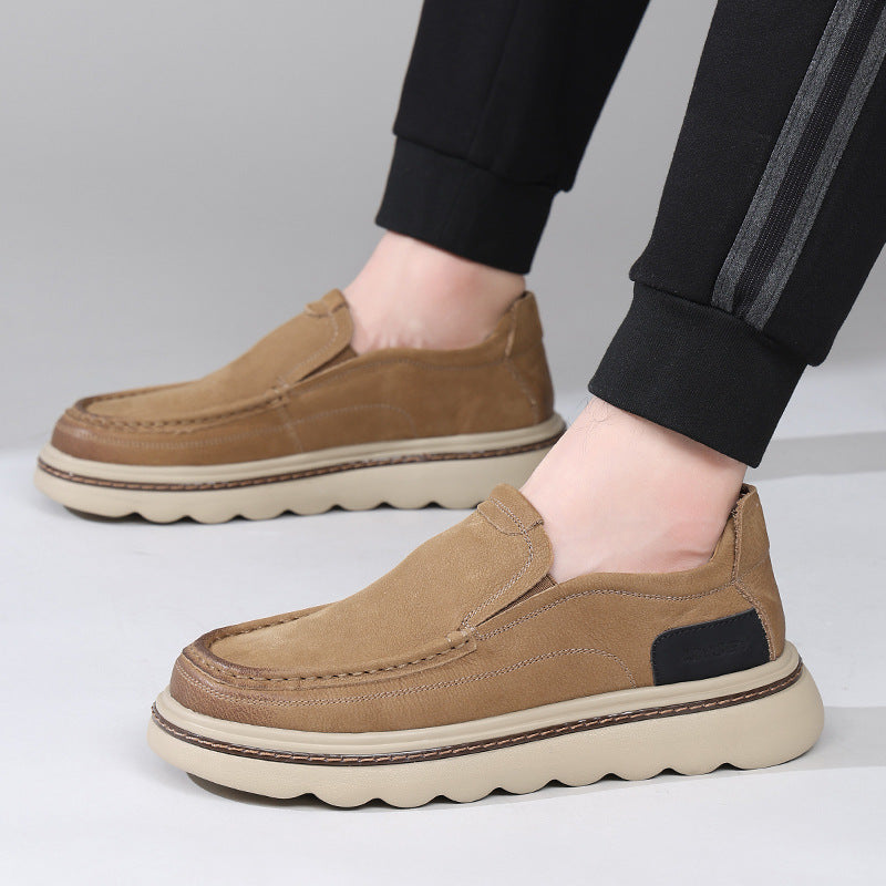 Men's Spring One Pedal Retro Platform Men's Shoes