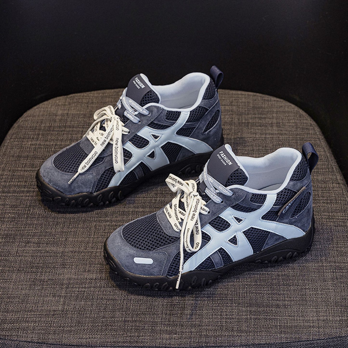 Women's Sports Breathable Mesh White Height Increasing Women's Casual Shoes