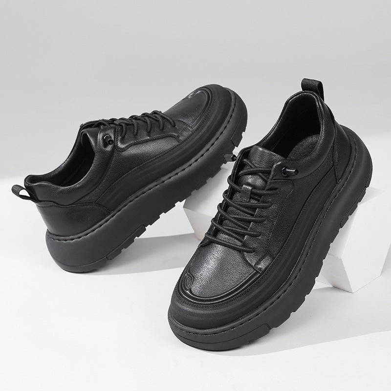 Men's Genuine Spring Versatile Slip-on Lazy Thick Men's Casual Shoes