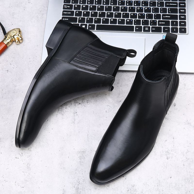 Men's Light Luxury Pointed British Style Chelsea Business Formal Wear Men's Martin Boots