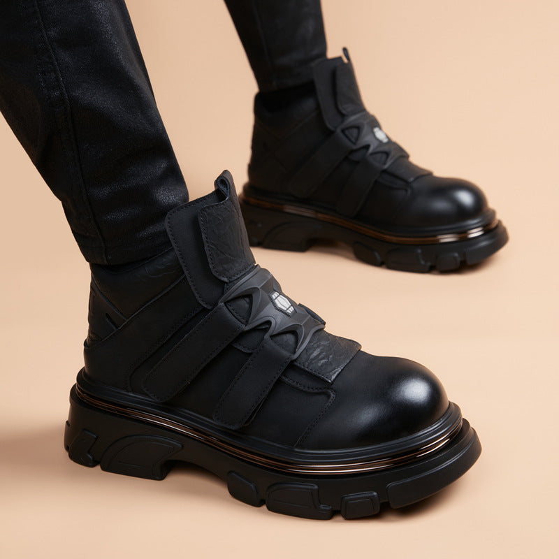 Men's Style Velcro Versatile Increased Punk Thick Boots