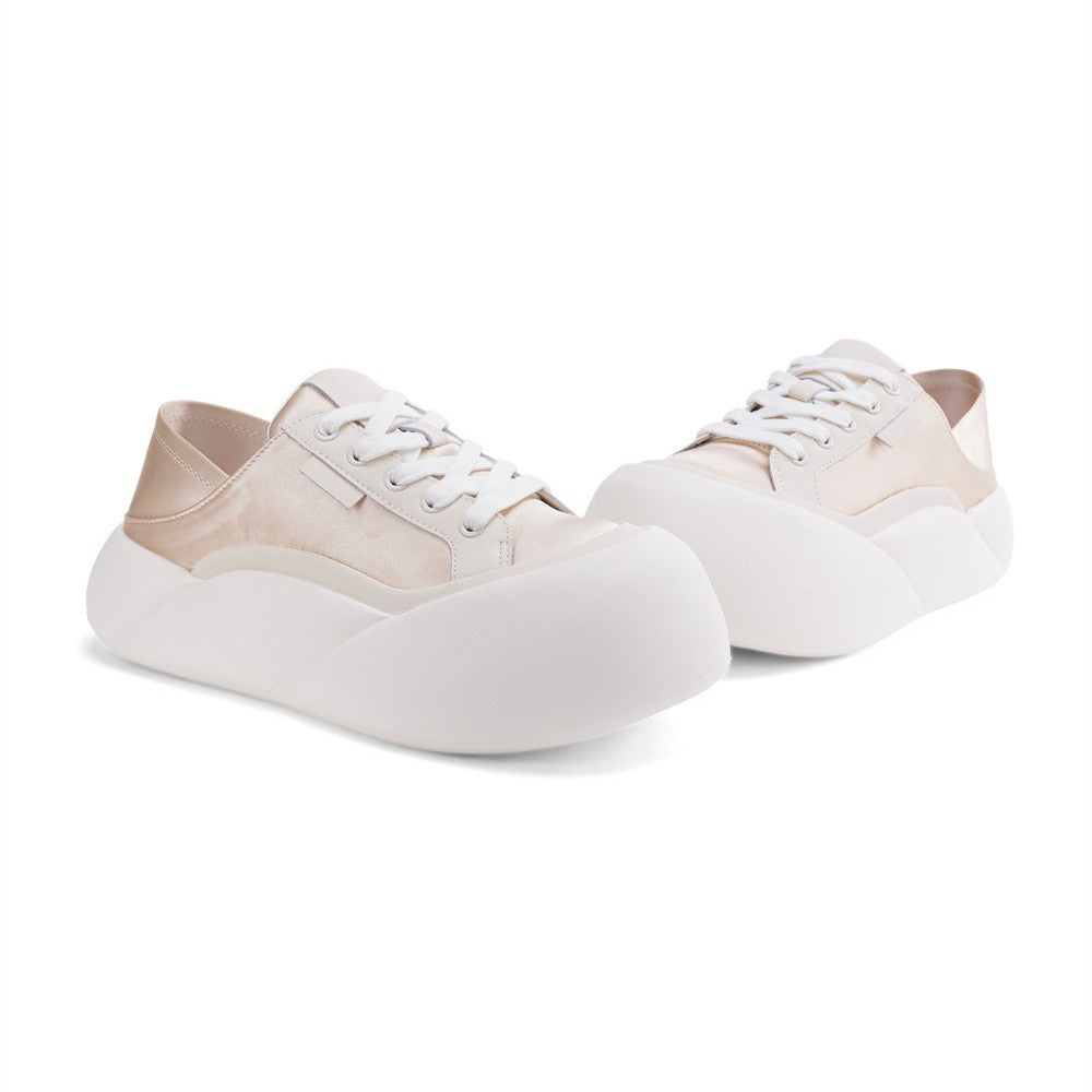 Women's Bottom Bread Step-on Two-way Increased Ugly Sneakers