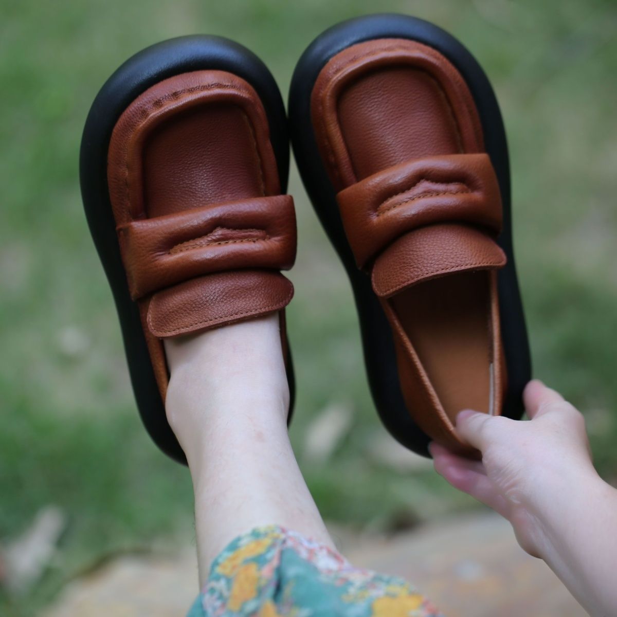 Retro Handmade Doll Head Are Larger Sports Casual Shoes