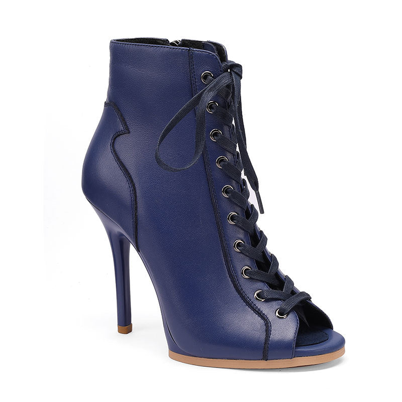 Women's Genuine Fish Mouth Jazz Dance Stretch High Heeled Sandals