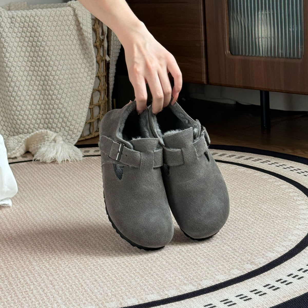 Women's & Men's Cow Suede All-inclusive Cork Platform Height Increasing Women's Casual Shoes