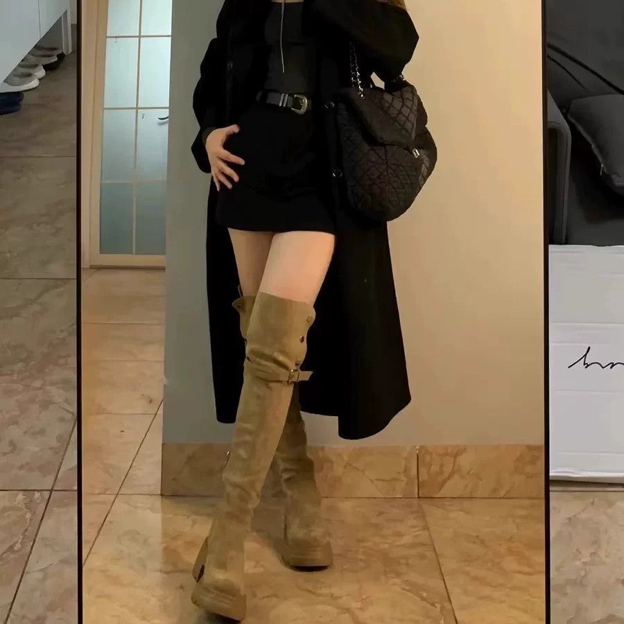 Women's Bottom Two-way Wear Over Knee Winter Thick Boots