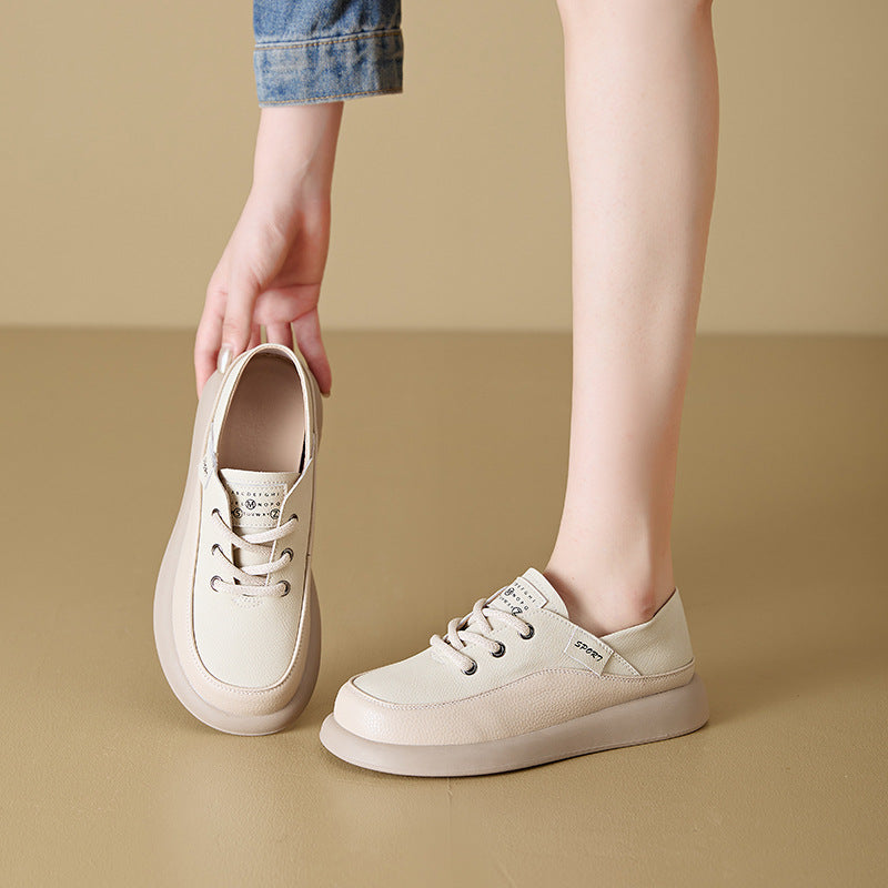 Women's College Soft Bottom Flat Fashion Round Head Women's Sports Shoes