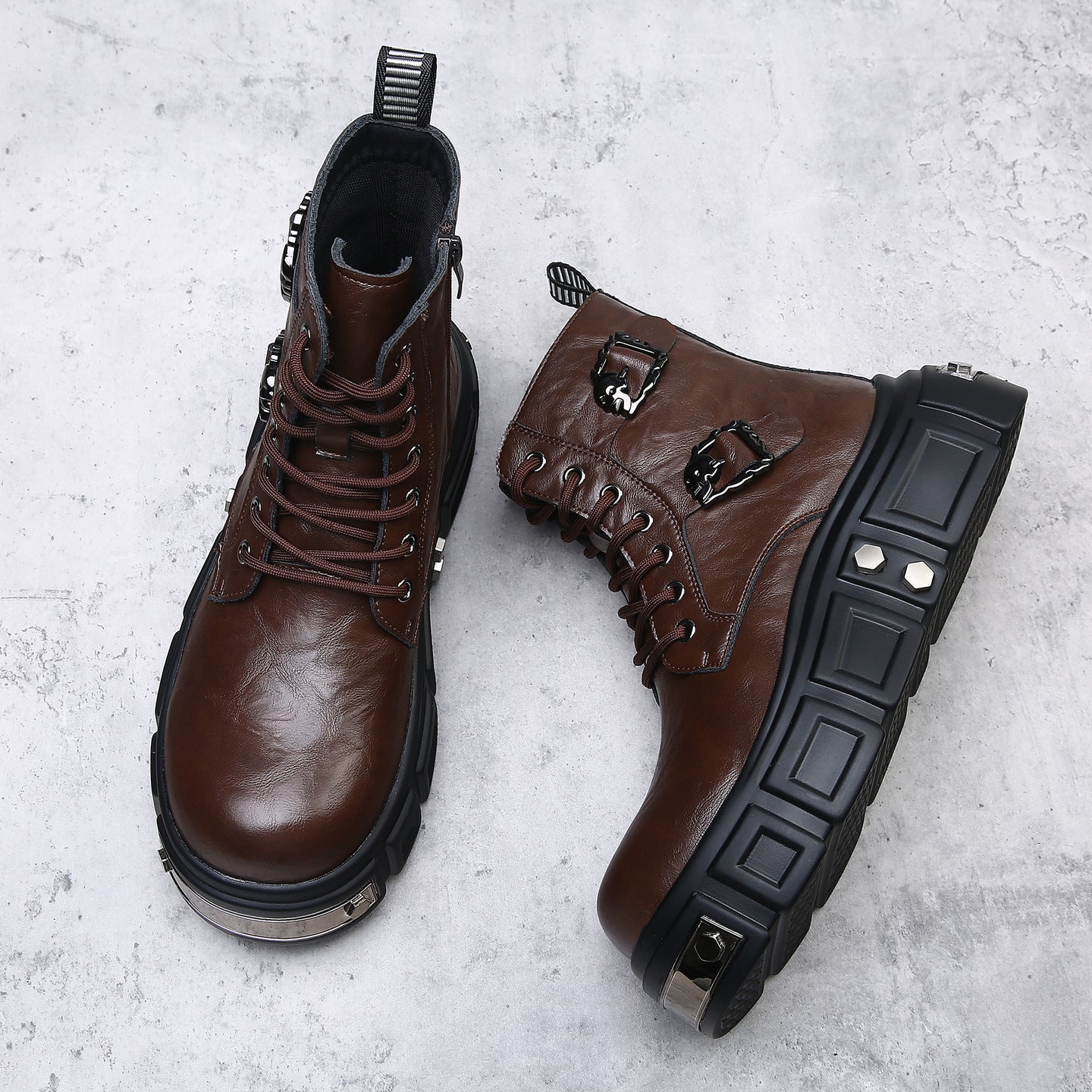 Men's Large Size Winter Small Design Trendy Thick Men's Martin Boots