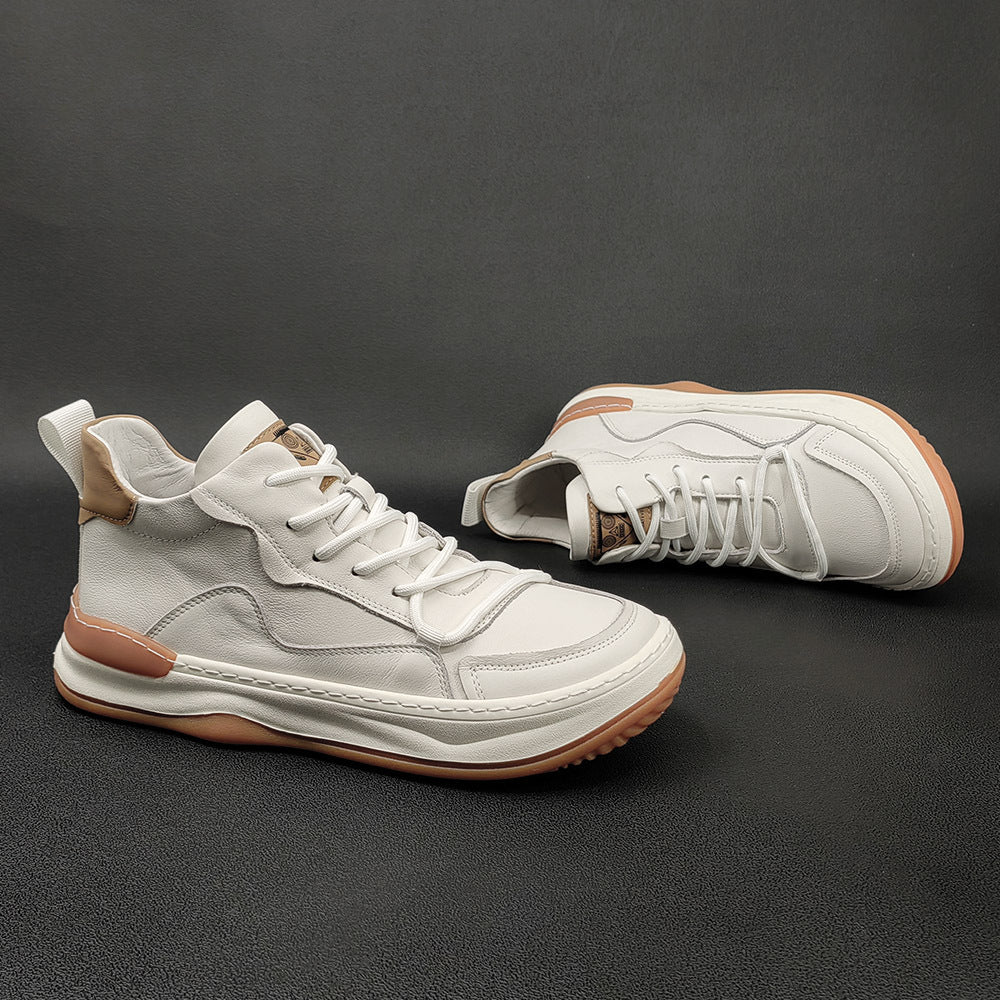 Men's Cute Ugly Mango Top Layer Cowhide Fleece-lined Men's Sports Shoes