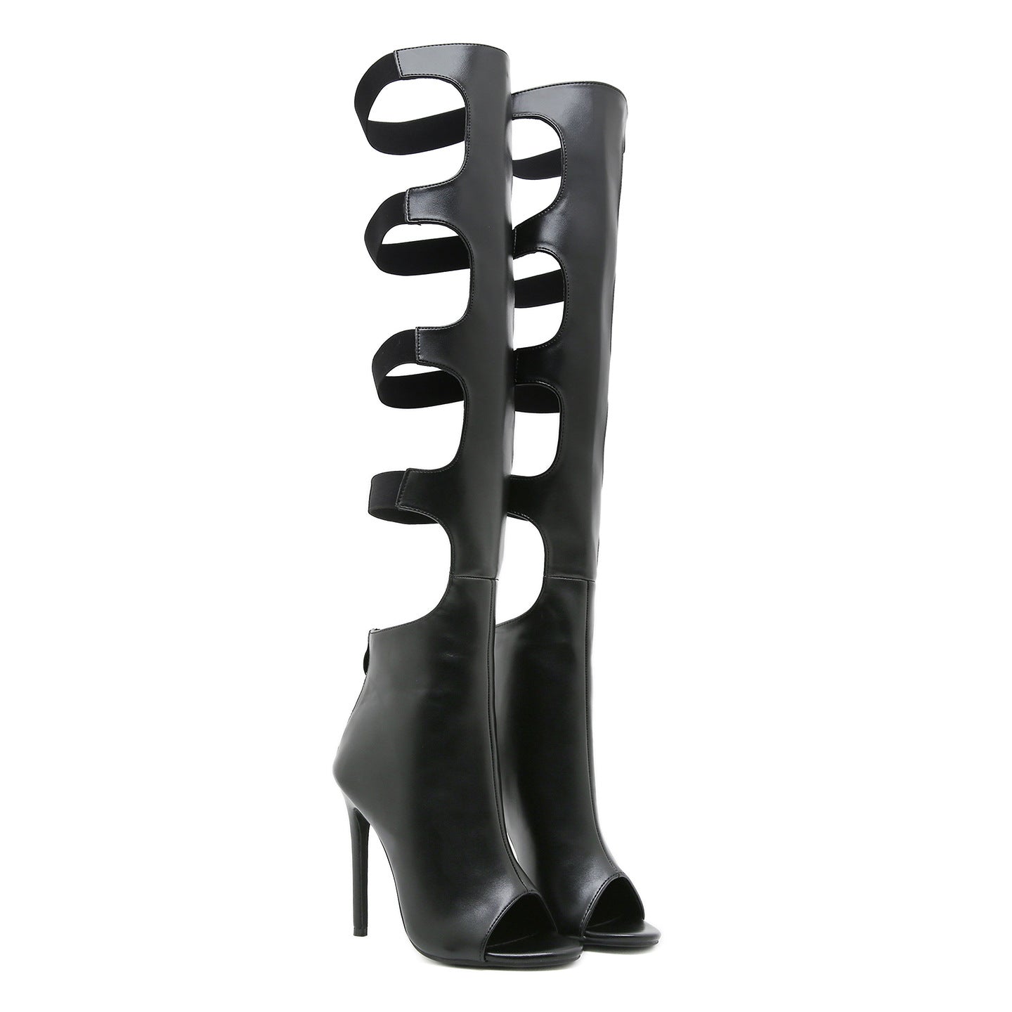 Women's Peep Toe Stiletto Nightclub Hollow Sexy High Heeled Sandals