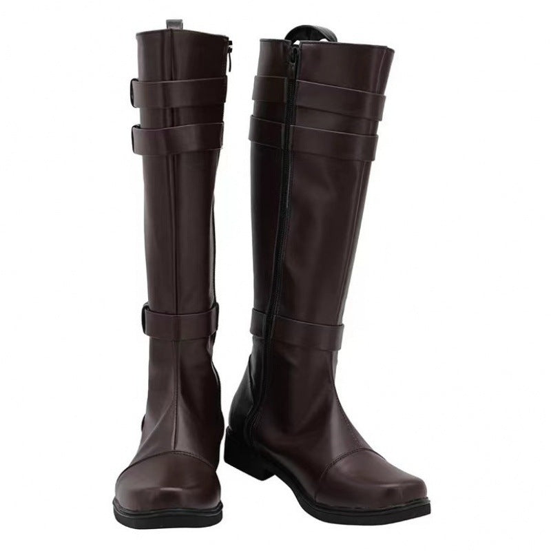 Men's Round Toe Low Size Knight Boots