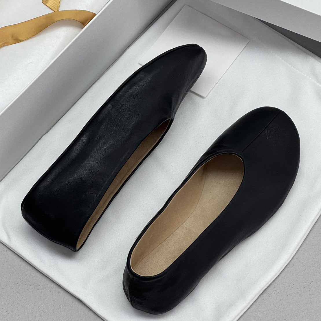 Women's Mary Jane Gold Ballet Super Soft Sheepskin Flat Women's Fashion Shoes