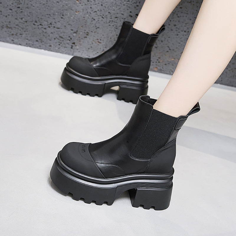 Women's Pipe Height Increasing Insole Thick Bottom Men's Shoes