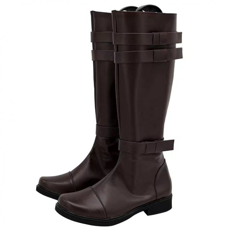 Men's Round Toe Low Size Knight Boots