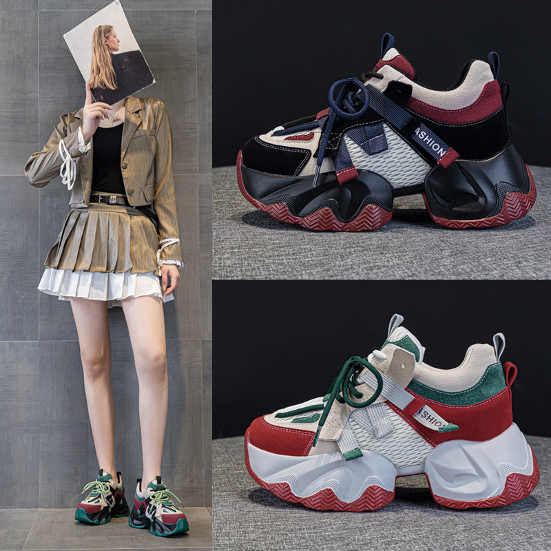 Women's Platform Height Increasing Insole Sports Casual Shoes