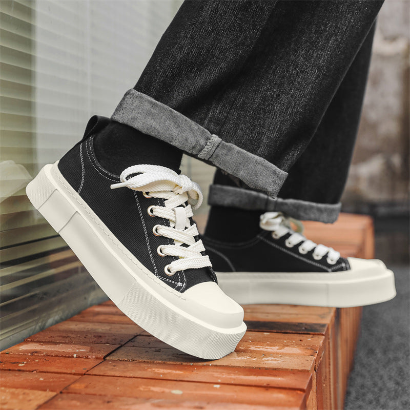 Men's Preppy Style Niche Thick Bottom Board Men's Casual Leather Shoes