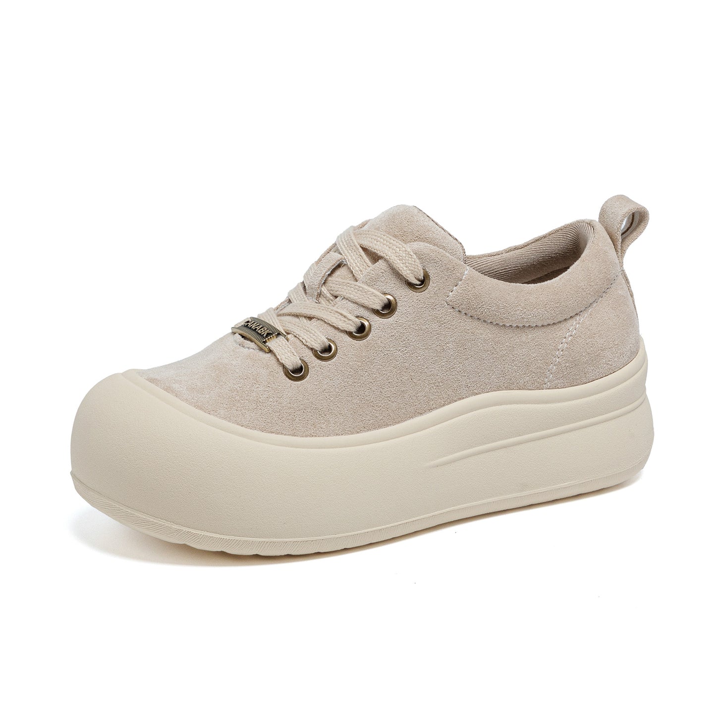 Women's White Autumn Thick Sole Increased Korean Women's Casual Shoes