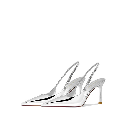 Women's Rhinestone Hollow Toe Cap Stilettos Sexy Heels