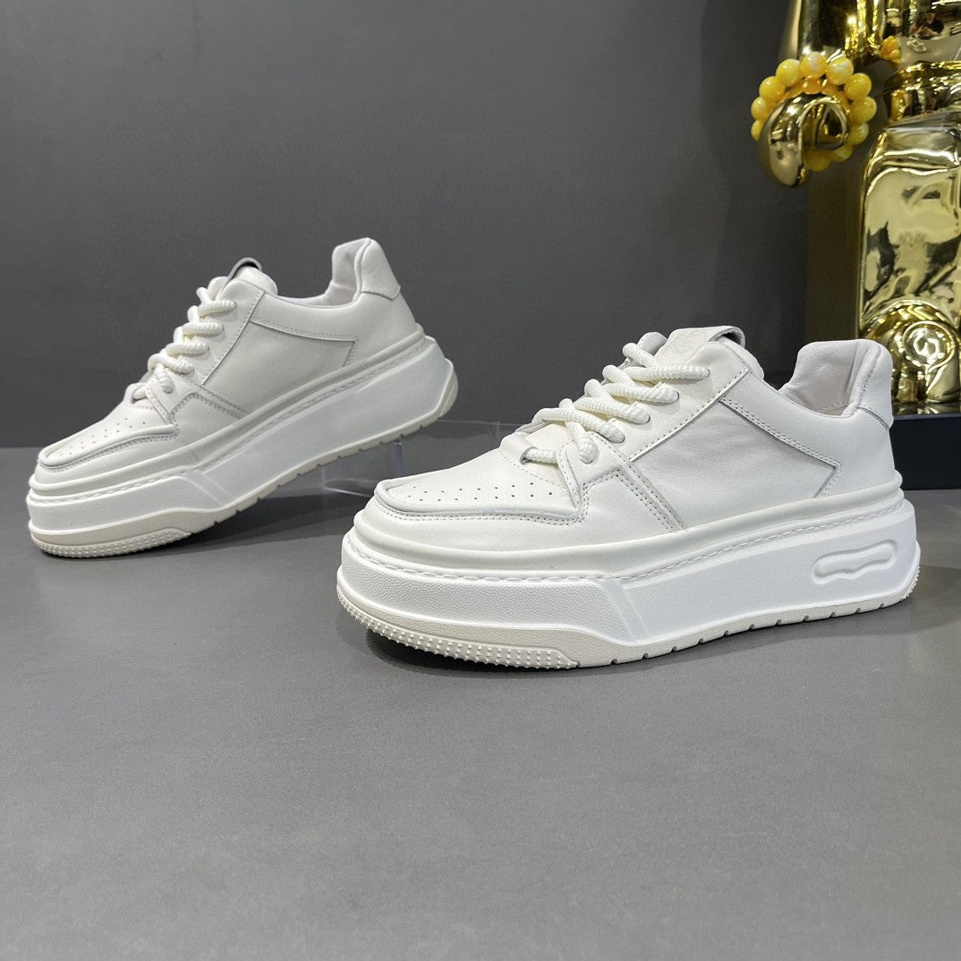 Men's Layer Cowhide Platform Breathable Fashionable Affordable Luxury Sneakers