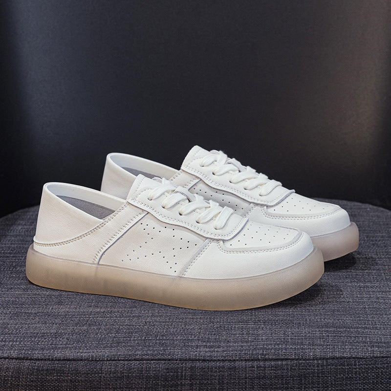 Women's Layer Cowhide Easy Wear Beef Tendon Retro Genuine Board Plus Women's Casual Shoes