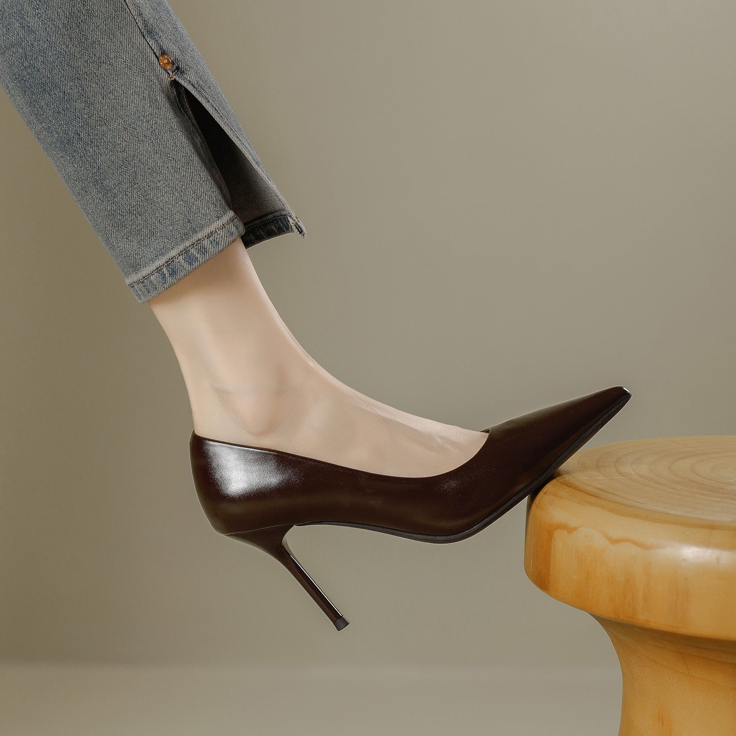 Women's Simple High Autumn Low-cut Stiletto Comfortable Soft Women's Fashion Shoes