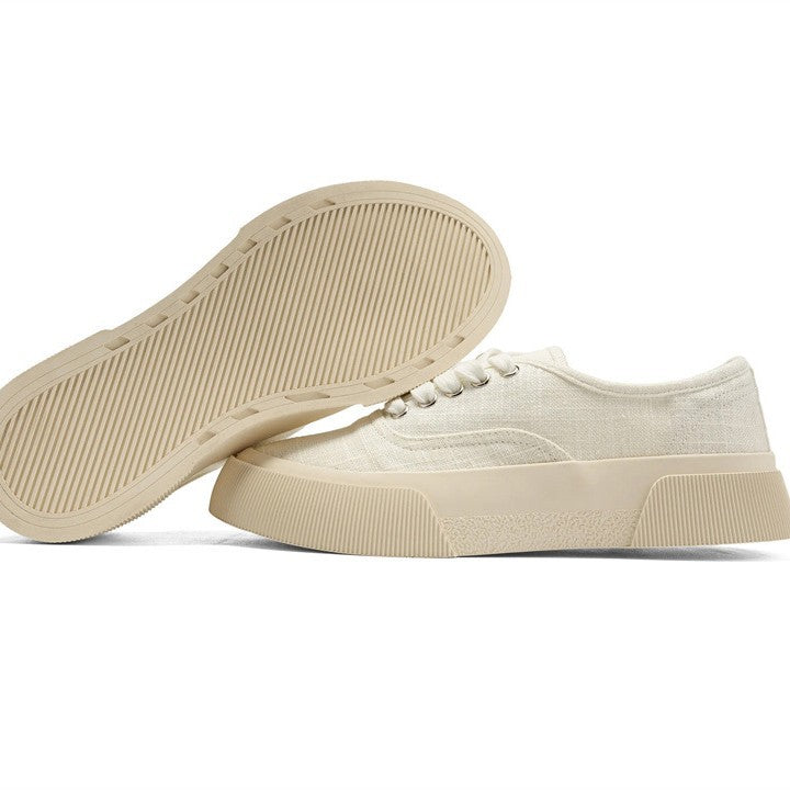 Retro Linen Cloth Thick Bottom Breathable Board Low Sports Casual Shoes