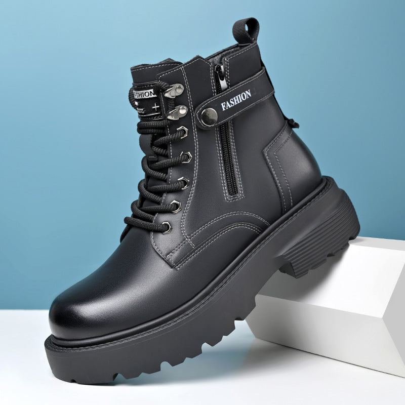 Men's Versatile Worker Plus Size Thick-soled Martin Men's Leather Boots
