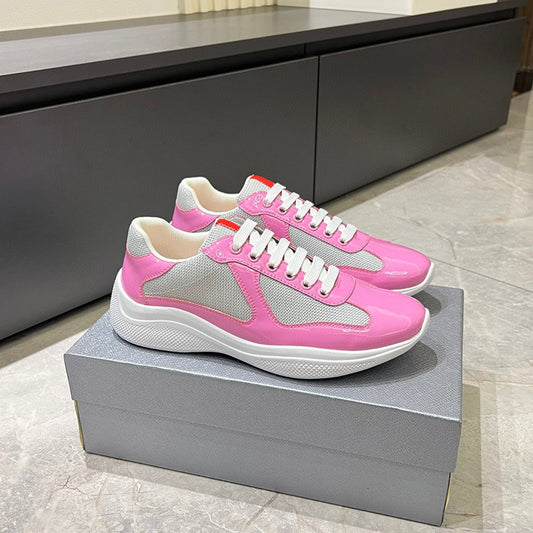 Women's & Men's Fashion Genuine Board Lace Up Cowhide Shiny Men's Shoes