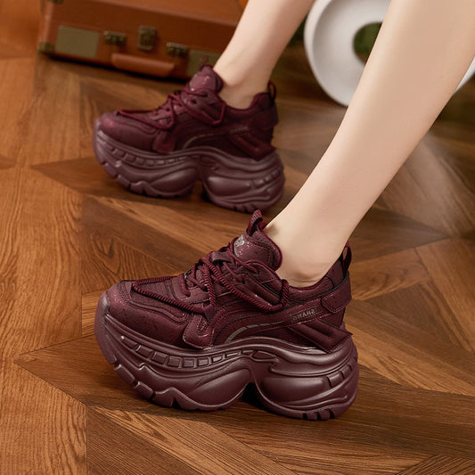 Women's Dad Fashionable Cool Thick Bottom Small Height Increasing Women's Sports Shoes