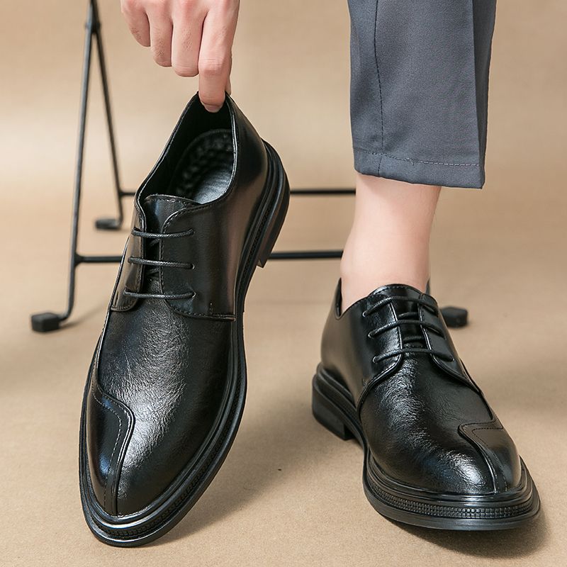 Men's Summer Breathable Business Formal Wear Green Fashionable Style Men's Casual Leather Shoes