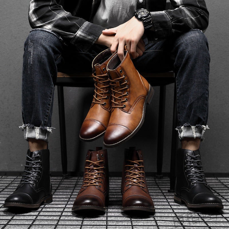 Men's Martin Fashion Large Size Retro British Boots