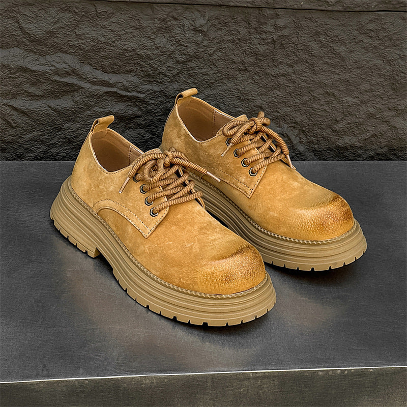 Men's Spring Breathable Thick-soled British Style Couple Men's Martin Boots