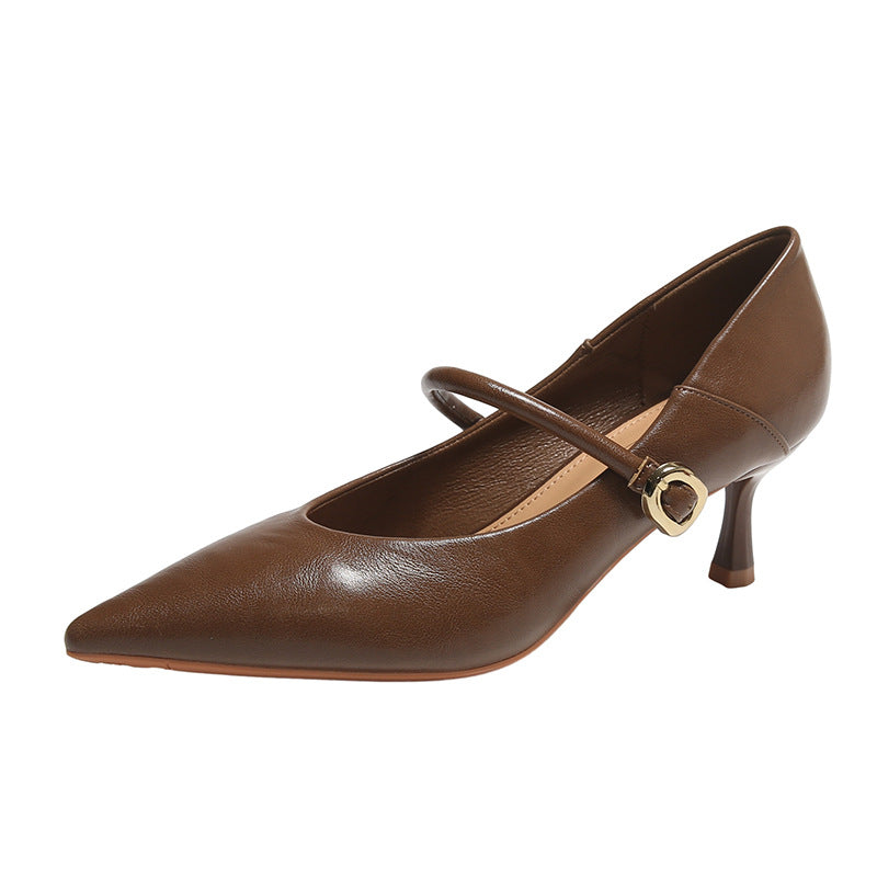 Women's Mary Jane Stiletto High Shallow Mouth Professional Women's Fashion Shoes